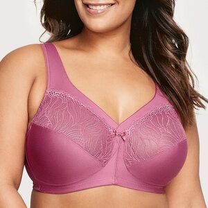 GLAMORISE MagicLift Natural Shape Support full figure full bust 42F bra NWOT